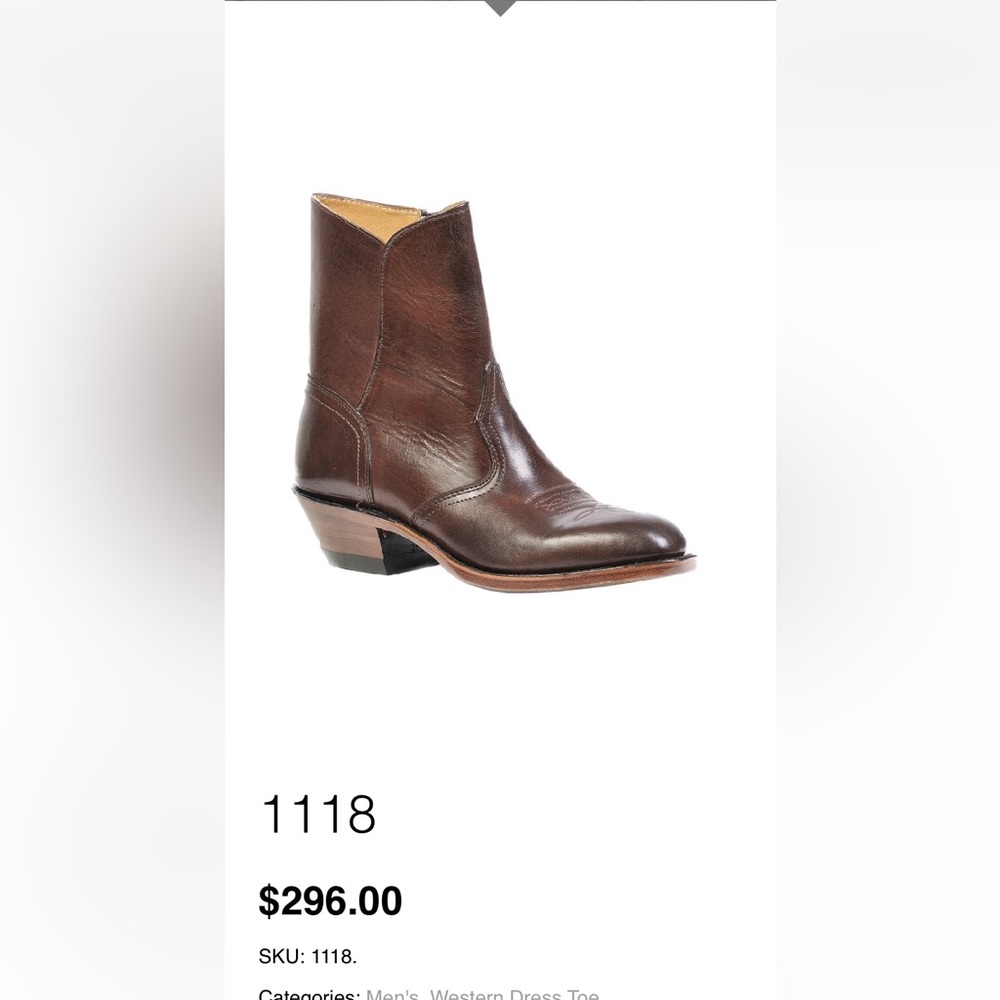 BOULET Medium Cowboy Toe Mans Boots size 11 brand new with tags